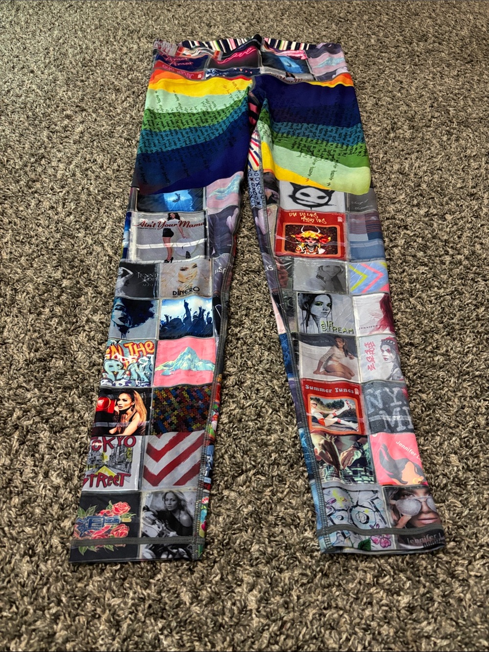 rare Jennifer Lopez x Niyama Sol Vanguard Leggings xl album covers colorful boho